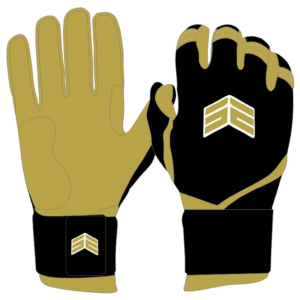 SE Athletics Black/Gold Batting Gloves
