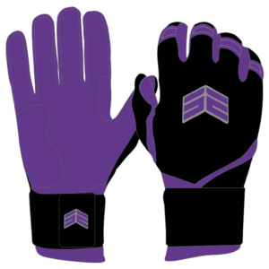 SE Athletics Black/Purple/Silver Batting Glove