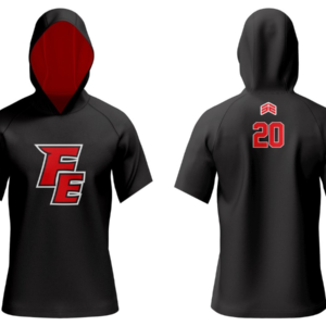 SE Sublimated Short Sleeve Lightweight Hoodie Black FE