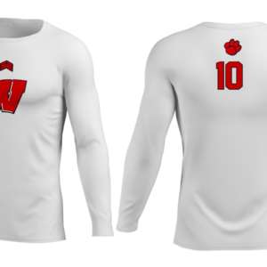 SE Sublimated Long Sleeve Compression Whitwell White