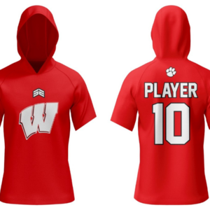 SE Sublimated Short Sleeve Hoodie Whitwell  Red