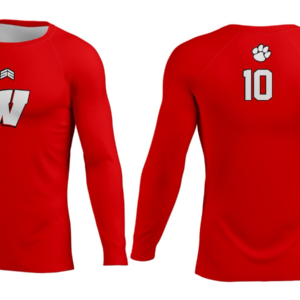 SE Sublimated Long Sleeve Compression Whitwell Red