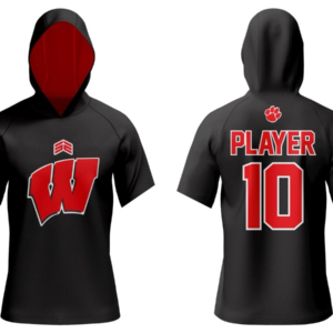 SE Sublimated Short Sleeve Hoodie Whitwell  Black