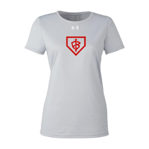 Under Armour Women's Tech Tee Team Impact Grey/Red