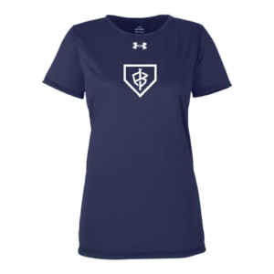 Under Armour Women's Tech Tee Team Impact Navy/White
